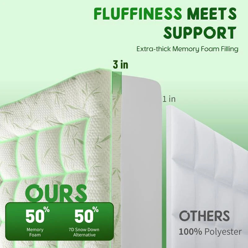 Bamboo Cooling Mattress Topper